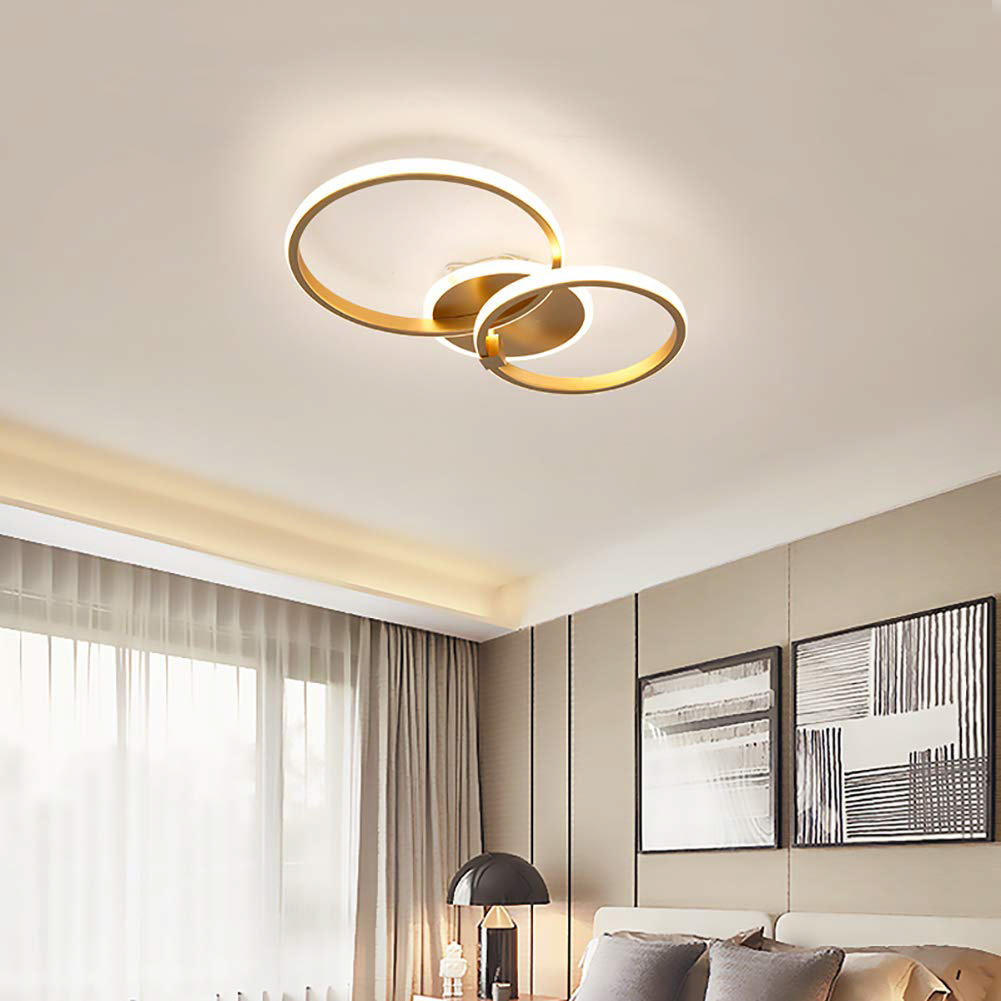 Modern Living Room Illuminated by Chic Ceiling Light