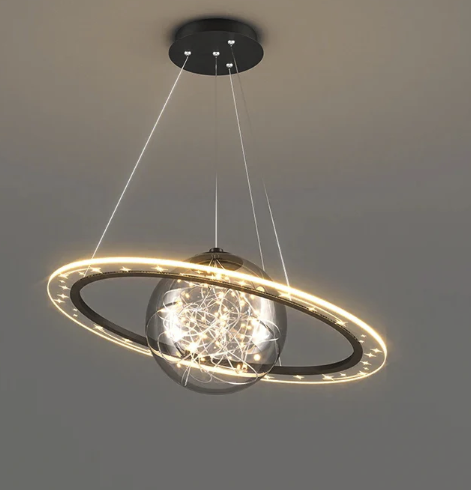 Adorable Round Planet Ceiling Lamp for Kids’ Rooms