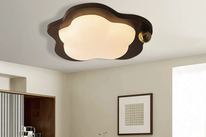 Cozy Glow: Warm Ceramic Relief Ceiling Lamp