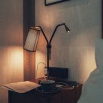 Photo retro bedroom LED bedside table lamp