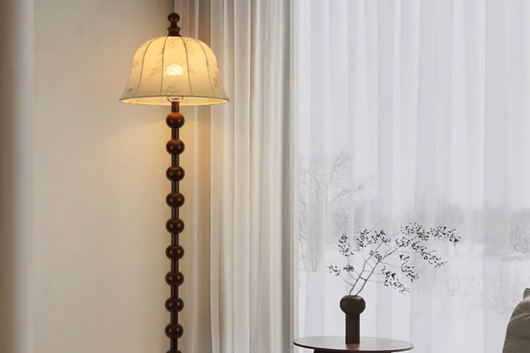 Japanese Designer Wooden Bead Floor Lamp: A Modern Twist on Traditional Lighting