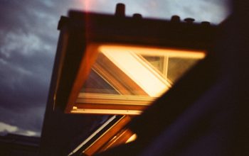 Photo retro sunset ceiling lamp