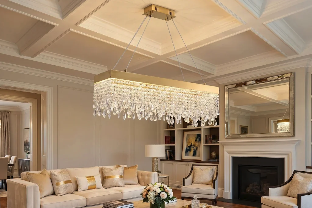 Elegant Crystal Chandelier for Luxury Villa Living Room