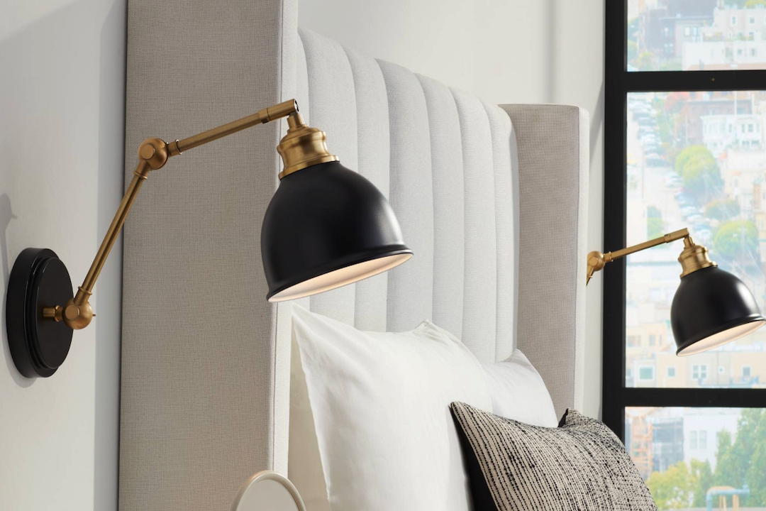 Enhance Your Bedroom with an Adjustable Swing-Arm Bedside Wall Sconce