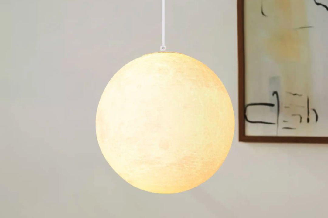 Slim Profile Recycled Plastic Globe Pendant Light for Nursery Decor